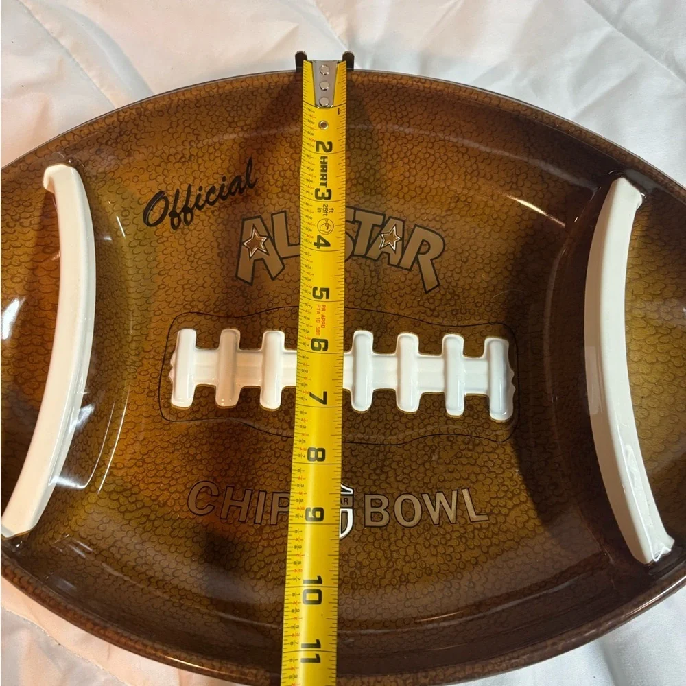 Vintage 1988 Official AllStar Sectioned Chip Bowl Dip Football Super Bowl Party